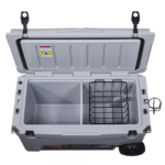 KUER 70QT with wheels ice box manufacturers large fishing seat food Roto-molded Cooler Split Cooler Box with Table for Fishing - Image 3