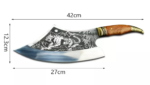 Handmade Chinese Cleaver Tiger Style Chef Knife Slicing Chopping Kitchen Tool - Image 2